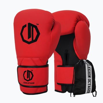 Boxhandschuhe Octagon Legion Enforcer + dark red bag