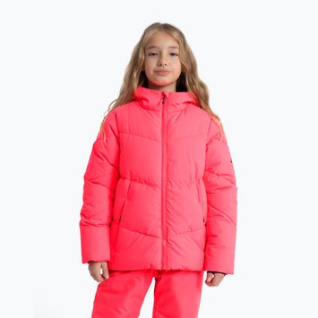 Kinder-Skijacke 4F F293 hot pink neon