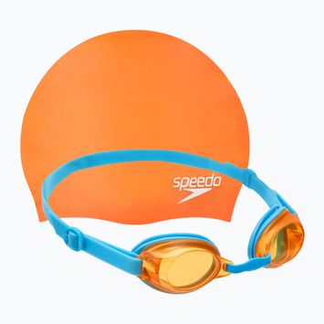 Speedo Jet V2 fluo orange Kinder Schwimmset