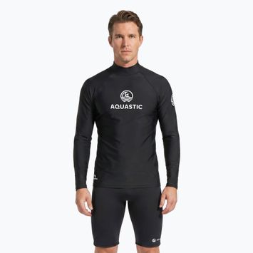 Langarmshirt zum Schwimmen Aquastic RIMOS LS UV 50+ UPF schwarz