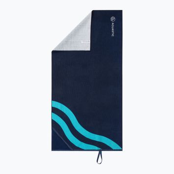 AQUASTIC Wavey marineblau/blaues Handtuch