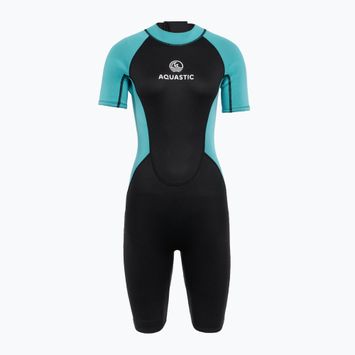 Damen Schwimmanzug AQUASTIC Wavey WMNS 2 mm schwarz/mint