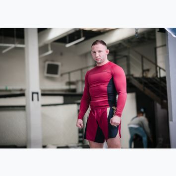 Rashguard Longsleeve Herren HOOK FIGHTING Base Rot