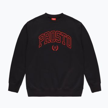 Herren PROSTO Crewneck Varsity Sweatshirt schwarz