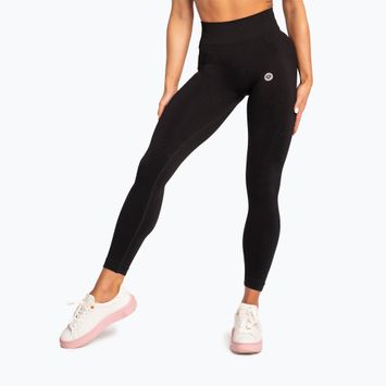 Damen-Leggings Gym Glamour Basic Scrunch schwarz