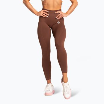 Damen-Leggings Gym Glamour Basic Scrunch braun