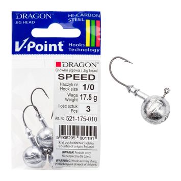 Dragon V-Point Speed Jig-Kopf 17.5g 3St. schwarz PDF-521-175-010