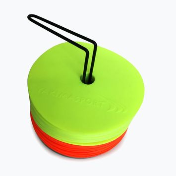 Flache Feldmarker mit Ständer Yakimasport 24 Stück gelb-orange 100214