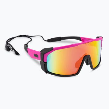 Sonnenbrille GOG Annapurna matt neon pink/black/polychromatic red