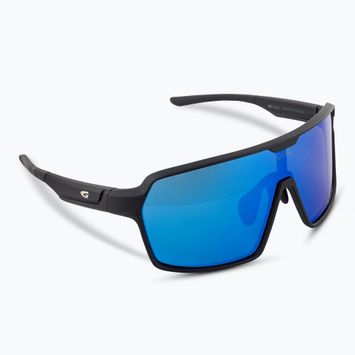 GOG Kronos mattschwarze/polychromatische weiß-blaue Sonnenbrille