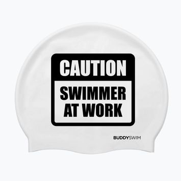 BuddySwim CSW Silikon-Schwimmkappe weiß