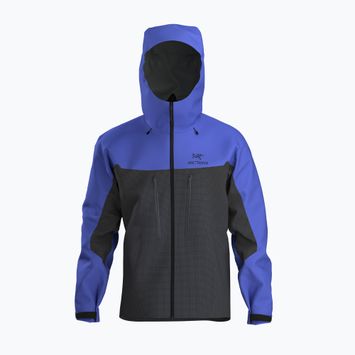 Herren Arc'teryx Alpha electra / schwarz saphir Regenjacke