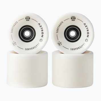 Aztron Surfskate 65 mm / 78A Skateboard Räder 4 Stück hell weiß