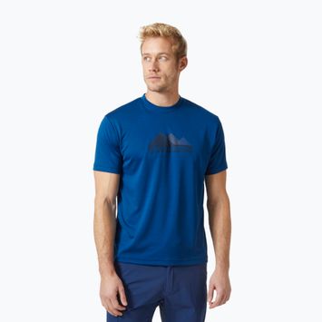 Herren-Trekking-T-Shirt Helly Hansen HH Tech Graphic 606 blau 63088