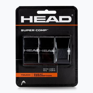 HEAD Super Comp Tennisschläger Wraps 3 Stück schwarz 285088