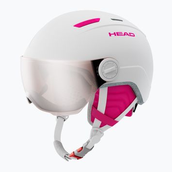 HEAD Kinder-Skihelm Maja Visor weiß/silberrot