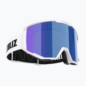 Skibrille Bliz Spark white/smoke&blue