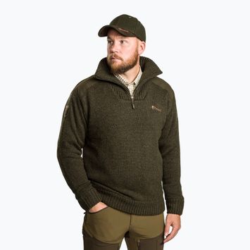Herren Pinewood Hurricane dunkelgrün mel trekking sweatshirt