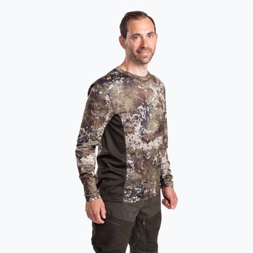 Thermoaktiver Sweatshirt Hoodie Herren Pinewood Abisko Merino Base Layer Half Zip d.mossgreen