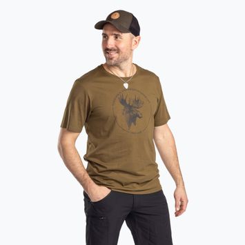 Pinewood Moose olivfarbenes Herren-T-Shirt