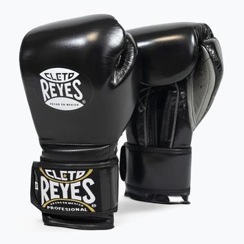 Boxhandschuhe Cleto Reyes Velcro SPaarring black/silver