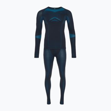 Set aus thermoaktiver Unterwäsche Herren ODLO Fundamentals Performance Warm dark saphire/ blue jewel