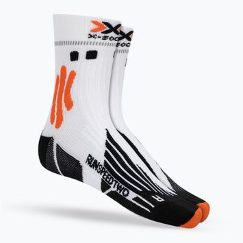 Men's X-Socks Run Speed Two 4.0 Laufsocken arktisch weiß/trick orange