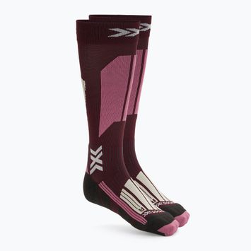 Damen Skisocken X-Socks Ski Touring Perform Otc tief lila/hell sand