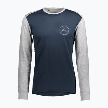 Thermo-Longsleeve Herren SCOTT Defend Merino dark blue/light grey melange