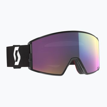 Skibrille SCOTT React mineral black/white/enhancer teal chrome/pro green
