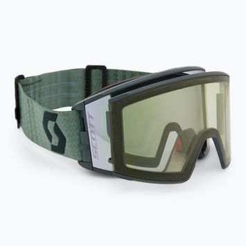 Skibrille SCOTT React AMP Pro soft green/black/amp pro white chrome/pro green