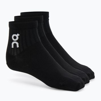Socken On Running Logo Sock Mid 3 Paar black
