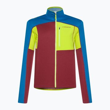 La Sportiva Elements sangria/elektrisch blaues Herren-Trekking-Sweatshirt