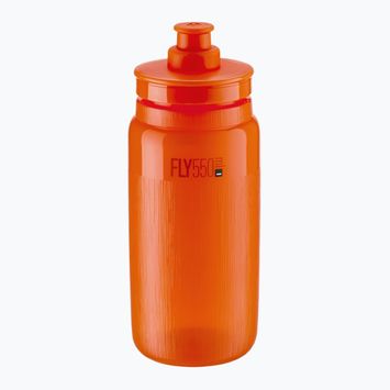 Elite FLY Tex 550 ml klare/orange rote Fahrradflasche
