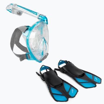 Cressi Duke + Bonete Schnorchelset blau SE726301