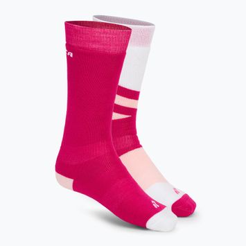 Skisocken Kinder Nordica Multisports Winter 2 pary fuxia/ rose/ white