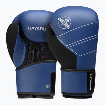 Hayabusa S4 Leder Boxhandschuhe blau