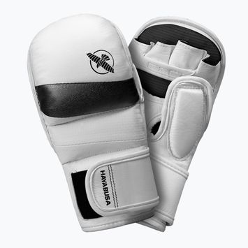 Hayabusa T3 Hybrid weiß/schwarz Grappling-Handschuhe