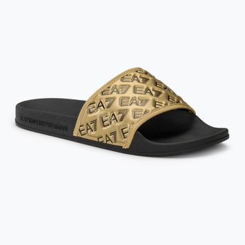 Slides Schlappen  EA7 Emporio Armani Water Sports All Over black/gold