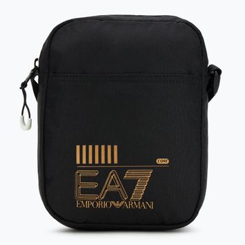 EA7 Emporio Armani Train Core 2 l schwarz/goldene Logo-Tasche