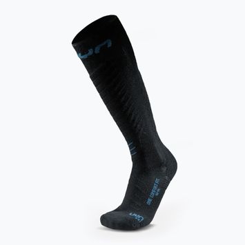 Skisocken Herren UYN Ski One Comfort Fit black/blue poseidon