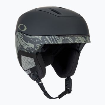 Skihelm Oakley Mod5 matte black/dark brush swirl