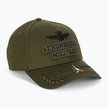 Herren Aeronautica Militare Geprägte Stickerei Militär grün Baseballkappe