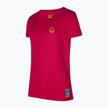 La Sportiva Damen-T-Shirt Climbing on the Moon fucsia/giallo