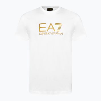 Shirt Herren EA7 Emporio Armani Train Gold Label Tee Pima Big Logo white