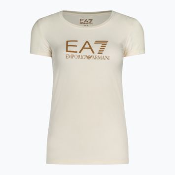 Damen EA7 Emporio Armani Zug Glänzendes pristine/logo braunes T-shirt
