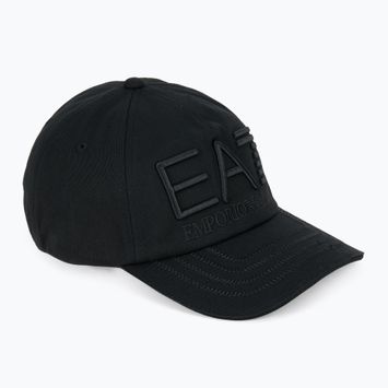 EA7 Emporio Armani Zug Logo Serie Gestickte Baseballkappe schwarz