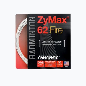 ASHAWAY ZyMax 62 Fire Badmintonsaite - Satz weiß
