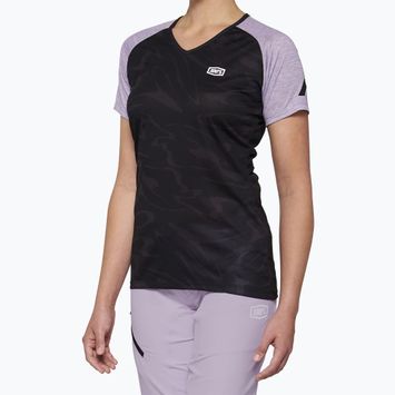 Fahrradtrikot Damen 100% Airmatic W black lavender