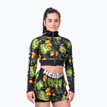 Damen NEBBIA High-Energy Cropped Dschungel grünes Sweatshirt